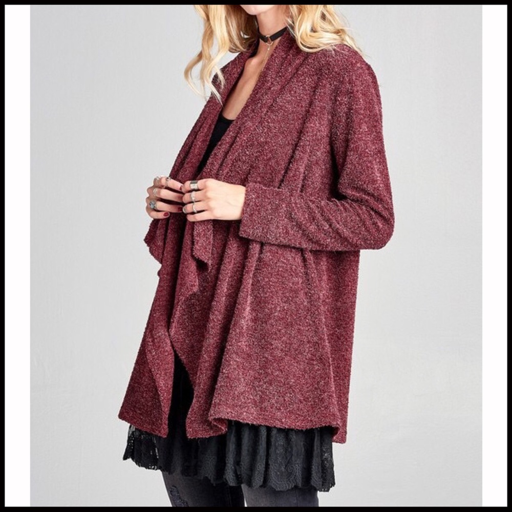 Textured Waterfall Cardigan - Picture 3 of 5